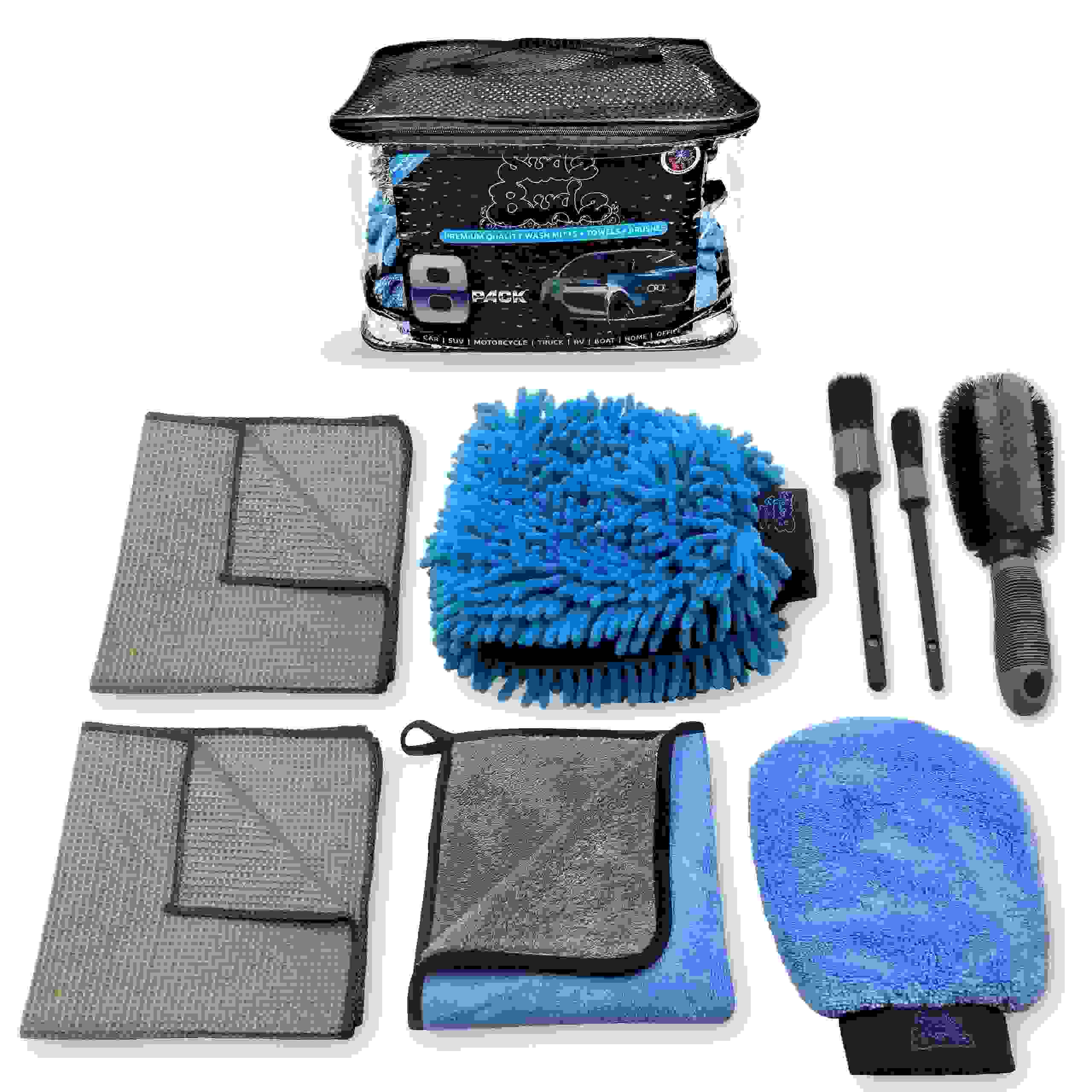 Premium Car Wash Kit 8pcs Sudz Budz